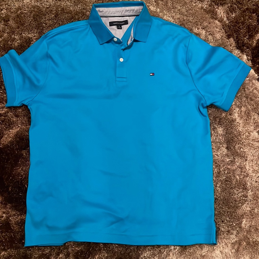 Tommy Hilfiger Blue Polo Shirt Medium